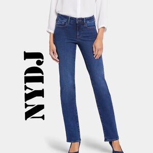 NYDJ MARILYN STRAIGHT LEG JEANS SIZE 14 INDIGO NEW CONDITION